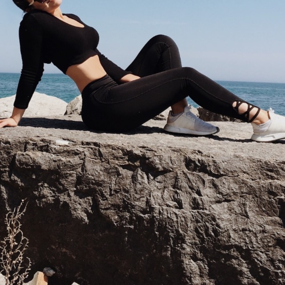 Cropped Hoodie long sleeve